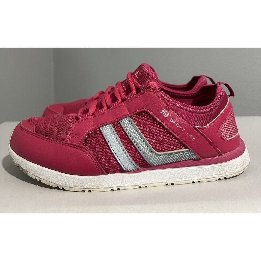 361 Degrees Sport Life Sneakers Womens Sz 7 Pink Running Shoes Great Cond